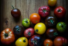 비만을 극복하는 자연식과 운동의 강력한 효과 assorted-color tomatoes on brown wooden surface